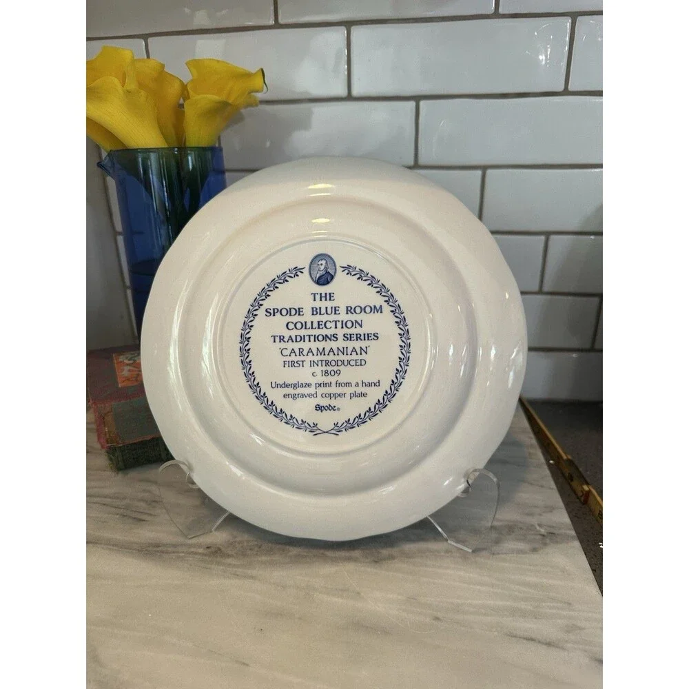 Spode Blue Room Collection Traditions Series ‘Caramanian’ Plate, 10.5” Pristine